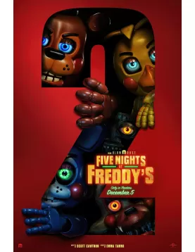 Five Nights at Freddy's 2 RED Version ORIGINAL MOVIE FILM CINEMA PRINT PREMIUM POSTER