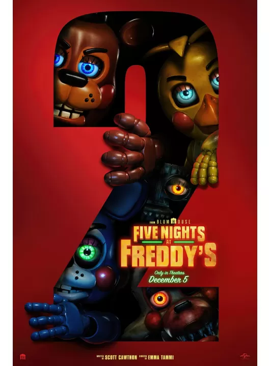 Five Nights at Freddy's 2 RED Version ORIGINAL MOVIE FILM CINEMA PRINT PREMIUM POSTER