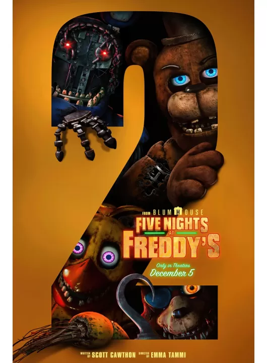Five Nights at Freddy's 2 Orange Version ORIGINAL MOVIE FILM CINEMA PRINT PREMIUM POSTER