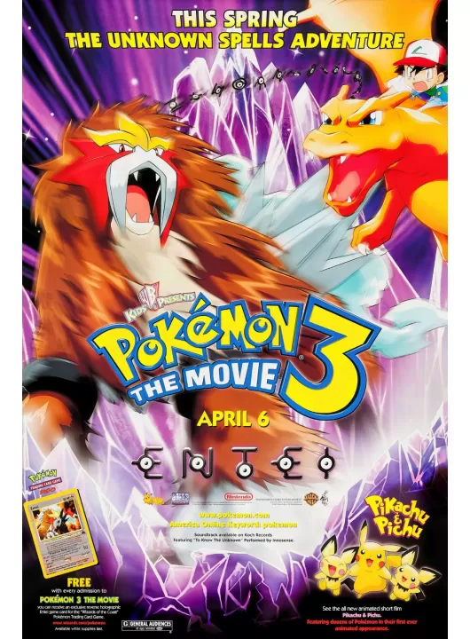 POKEMON 3 THE MOVIE CINEMA FILM MOVIE PRINT PREMIUM POSTER