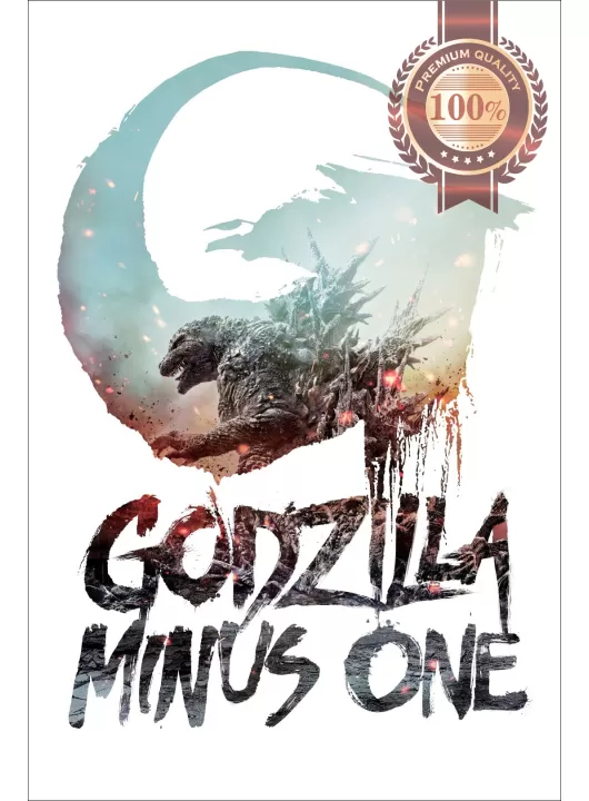 GODZILLA MINUS ONE 2023 ORIGINAL TEASER MOVIE FILM CINEMA PRINT PREMIUM POSTER