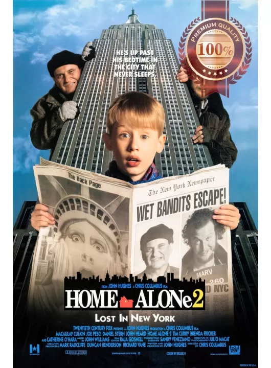 HOME ALONE 2 1992 90s ORIGINAL OFFICIAL CINEMA MOVIE FILM PRINT PREMIUM POSTER