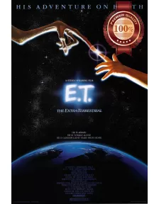 E.T THE EXTRA TERRESTRIAL 1982 80s ORIGINAL SPIELBERG MOVIE PRINT PREMIUM POSTER