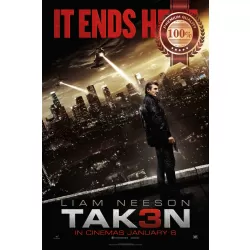 TAKEN 3 LIAM NEESON ORIGINAL OFFICIAL CINEMA MOVIE FILM PRINT PREMIUM POSTER