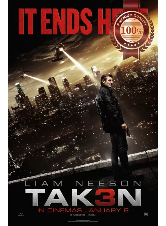 TAKEN 3 LIAM NEESON ORIGINAL OFFICIAL CINEMA MOVIE FILM PRINT PREMIUM POSTER