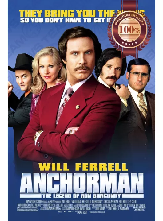 ANCHORMAN ORIGINAL OFFICIAL 2004 WILL FERRELL MOVIE PRINT PREMIUM POSTER ANCHORMAN ORIGINAL OFFICIAL 2004 WILL FERRELL MOVIE PRINT PREMIUM POSTER