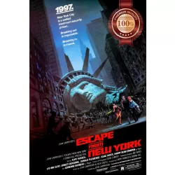 ESCAPE FROM NEW YORK 1981 80 ORIGINAL OFFICIAL CINEMA MOVIE PRINT PREMIUM POSTER
