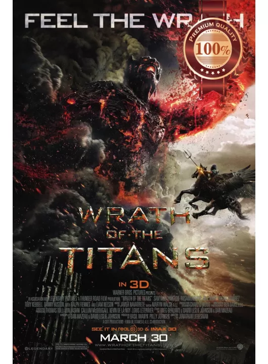 WRATH OF THE TITANS 2012 FILM MOVIE ORIGINAL CINEMA PRINT PREMIUM POSTER WRATH OF THE TITANS 2012 FILM MOVIE ORIGINAL CINEMA PRINT PREMIUM POSTER