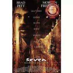 SE7EN SEVEN 1995 90s BRAD PITT MORGAN FREEMAN CINEMA MOVIE PRINT PREMIUM POSTER