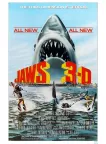 JAWS 3D 1983 80s SHARK MOUTH OUT OF WATER CHASING MOVIE PRINT PREMIUM POSTER