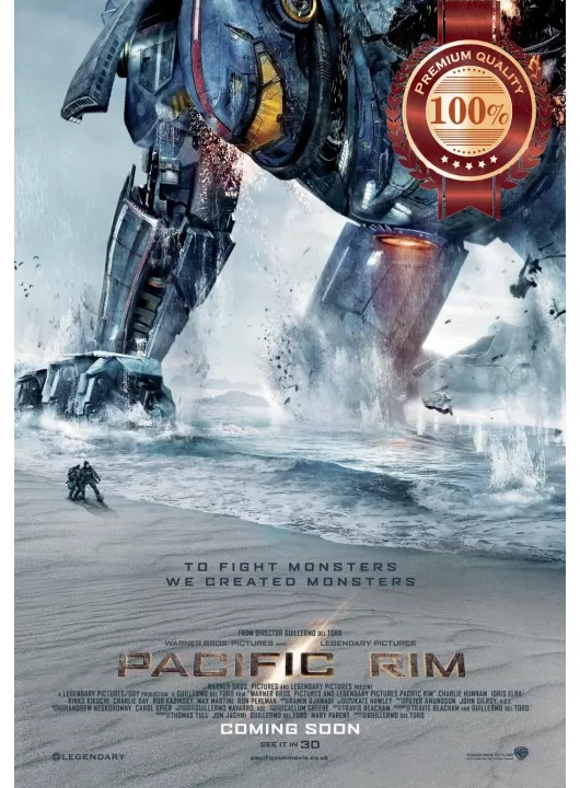 PACIFIC RIM 2013 DAMAGED JAEGER ON BEACH FILM MOVIE CINEMA PRINT PREMIUM POSTER