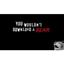 NEW YOU WOULDN&#039;T DOWNLOAD A BEAR PARODY DEMOTIVATIONAL ART PRINT PREMIUM POSTER
