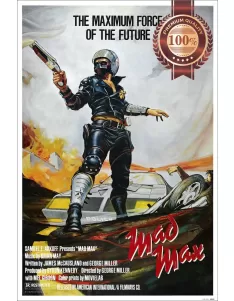 MAD MAX 1979 70s OFFICIAL ORIGINAL CINEMA MOVIE FILM PRINT PREMIUM POSTER