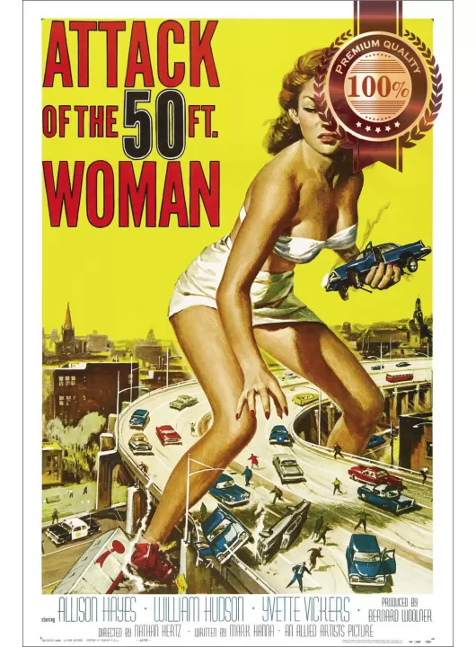 ATTACK OF THE 50 FT WOMAN FOOT 1958 50s OFFICIAL ORIGINAL MOVIE PRINT PREMIUM POSTER