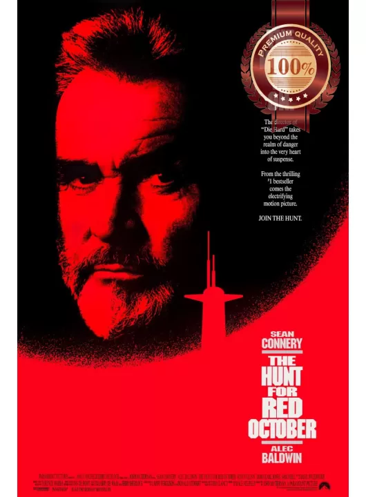 THE HUNT FOR RED OCTOBER 1990 90s ORIGINAL MOVIE CINEMA PRINT PREMIUM POSTER