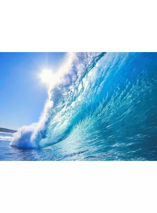 90x60CM BEAUTIFUL BLUE WAVE BREAKING SUN TUBE SEA SURF BEACH WALL PRINT POSTER