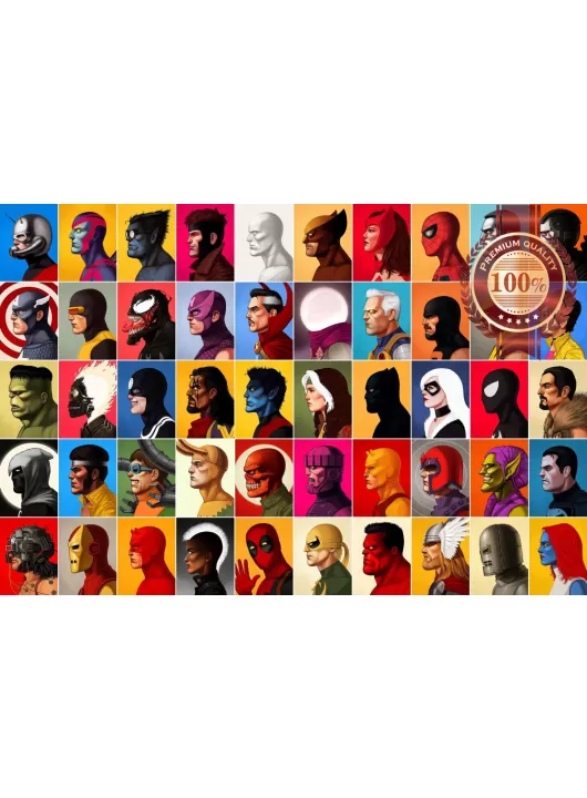 MARVEL SUPER HEROES PORTRAITS GRID FAVOURITE FILM MOVIE PRINT PREMIUM POSTER MARVEL SUPER HEROES PORTRAITS GRID FAVOURITE FILM MOVIE PRINT PREMIUM POSTER