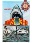 JAWS 3D 1983 80s SHARK MOUTH OUT OF WATER CHASING MOVIE PRINT PREMIUM POSTER