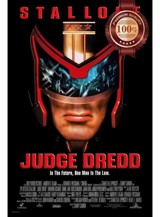 JUDGE DREDD 1995 90s STALLONE ORIGINAL OFFICIAL CINEMA MOVIE PRINT PREMIUM POSTER