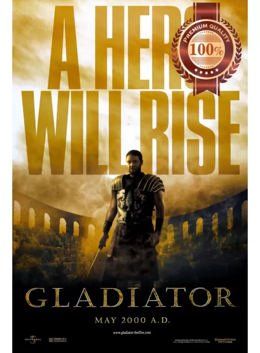 THE GLADIATOR RUSSELL CROWE ORIGINAL CINEMA MOVIE FILM PRINT PREMIUM POSTER