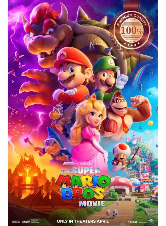 THE SUPER MARIO BROS MOVIE 2023 ORIGINAL OFFICIAL CINEMA PRINT PREMIUM POSTER