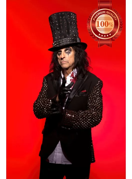 ALICE COOPER TOP HAT RED MUSIC BAND PHOTO ORIGINAL PRINT PREMIUM POSTER