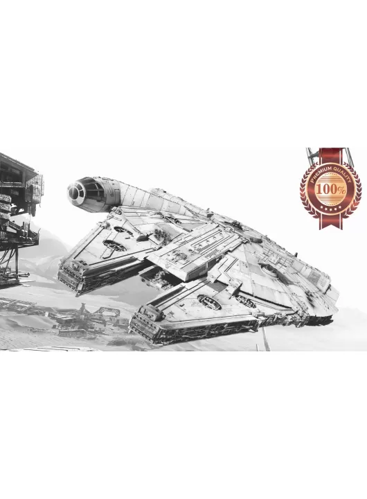 MILLENNIUM FALCON CHASED BY TIE FIGHTER STAR WARS MOVIE PRINT PREMIUM POSTER MILLENNIUM FALCON CHASED BY TIE FIGHTER STAR WARS MOVIE PRINT PREMIUM POSTER