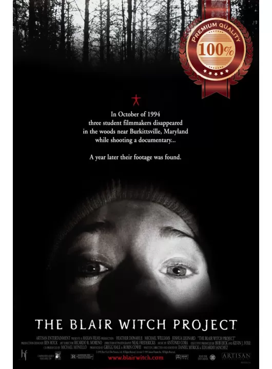 THE BLAIR WITCH PROJECT 1999 90s FACE ORIGINAL MOVIE CINEMA PRINT PREMIUM POSTER THE BLAIR WITCH PROJECT 1999 90s FACE ORIGINAL MOVIE CINEMA PRINT PREMIUM POSTER