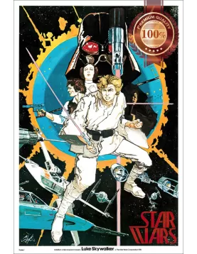 A NEW HOPE STAR WARS IV 4 HOWARD CHAYKIN ART ORIGINAL MOVIE PRINT PREMIUM POSTER