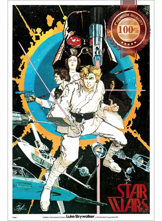 A NEW HOPE STAR WARS IV 4 HOWARD CHAYKIN ART ORIGINAL MOVIE PRINT PREMIUM POSTER