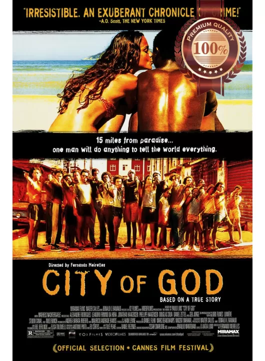 CITY OF GOD 2002 ORIGINAL OFFICIAL CINEMA MOVIE FILM PRINT PREMIUM POSTER