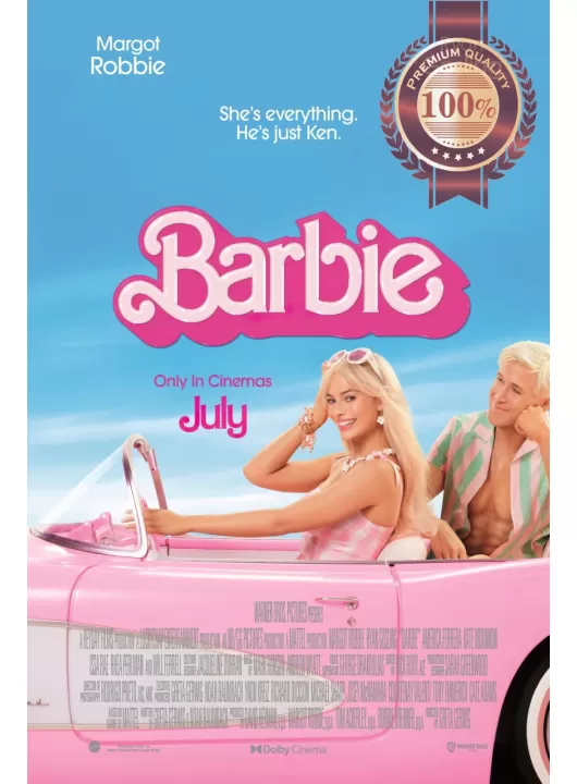 THE BARBIE MOVIE 2023 THEATRICAL ORIGINAL CINEMA FILM PRINT PREMIUM POSTER