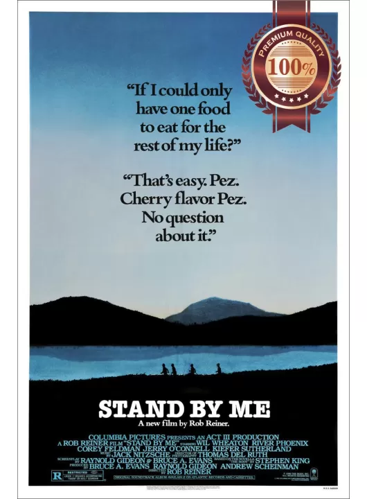 STAND BY ME 1986 80s OFFICIAL ORIGINAL CINEMA MOVIE PRINT PREMIUM POSTER STAND BY ME 1986 80s OFFICIAL ORIGINAL CINEMA MOVIE PRINT PREMIUM POSTER