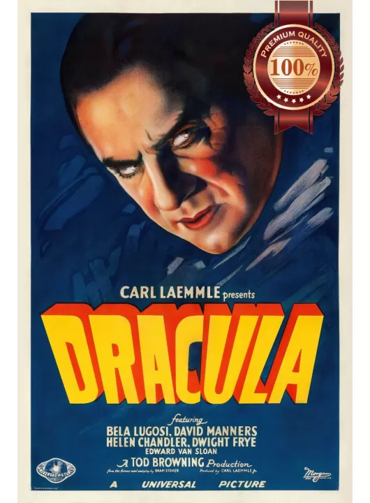 DRACULA 1931 30s ORIGINAL OFFICIAL CINEMA ART FILM MOVIE PRINT PREMIUM POSTER