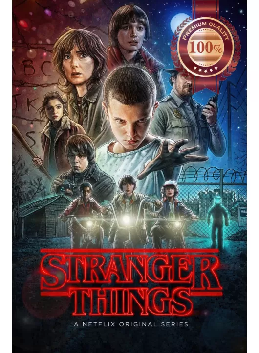 STRANGER THINGS ORIGINAL ART CAST TV SERIES SHOW OFFICIAL PRINT PREMIUM POSTER