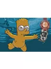 NEVERMIND SIMPSONS BABY BART SWIMING NIRVANA WALL ART PRINT PREMIUM POSTER