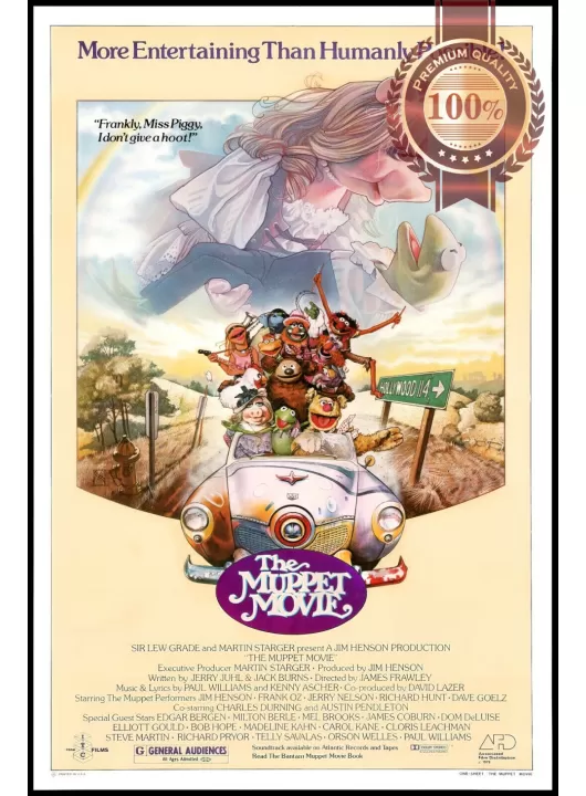 THE MUPPET MOVIE 1979 70s ORIGINAL OFFICIAL CINEMA FILM PRINT PREMIUM POSTER THE MUPPET MOVIE 1979 70s ORIGINAL OFFICIAL CINEMA FILM PRINT PREMIUM POSTER
