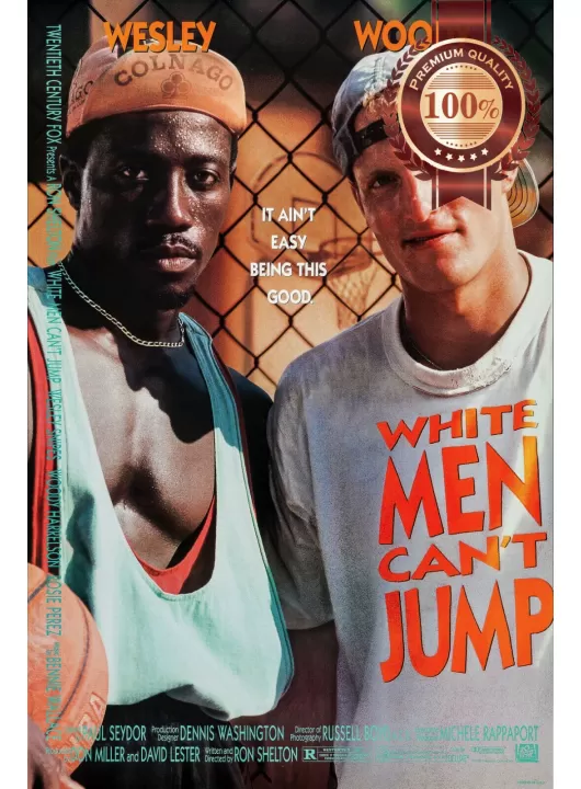 WHITE MEN CANT JUMP 1992 90s ORIGINAL OFFICIAL CINEMA MOVIE PRINT PREMIUM POSTER WHITE MEN CANT JUMP 1992 90s ORIGINAL OFFICIAL CINEMA MOVIE PRINT PREMIUM POSTER