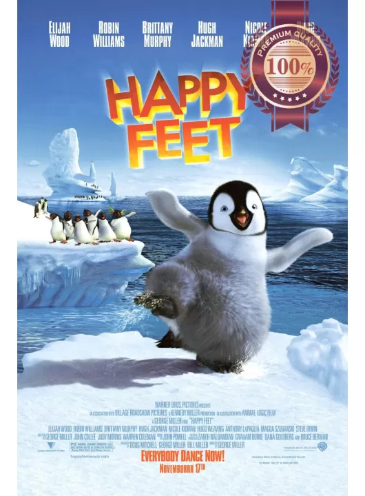 HAPPY FEET 2006 ORIGINAL OFFICIAL CINEMA MOVIE FILM PRINT PREMIUM POSTER