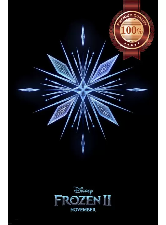 FROZEN 2 TEASER SNOWFLAKE DISNEY ORIGINAL CINEMA MOVIE PRINT PREMIUM POSTER