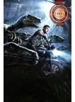 JURASSIC WORLD BLUE VELOCIRAPTORS BIKE CINEMA MOVIE PRINT PREMIUM POSTER JURASSIC WORLD BLUE VELOCIRAPTORS BIKE CINEMA MOVIE PRINT PREMIUM POSTER