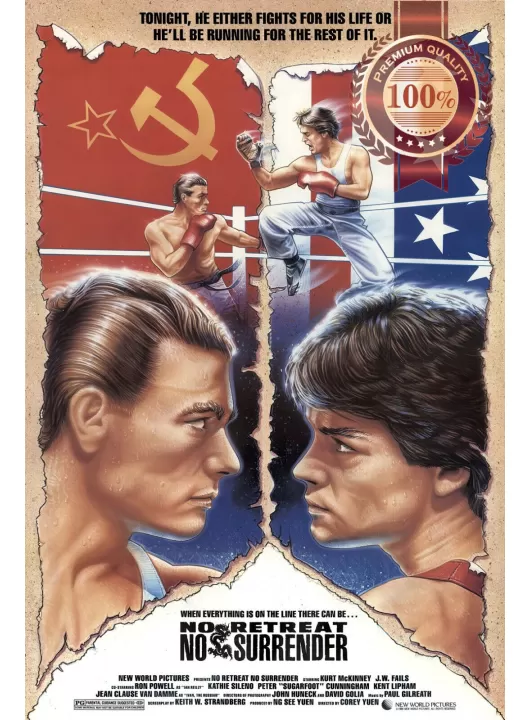 NO RETREAT NO SURRENDER 1985 80s CINEMA ORIGINAL MOVIE ART PRINT PREMIUM POSTER NO RETREAT NO SURRENDER 1985 80s CINEMA ORIGINAL MOVIE ART PRINT PREMIUM POSTER