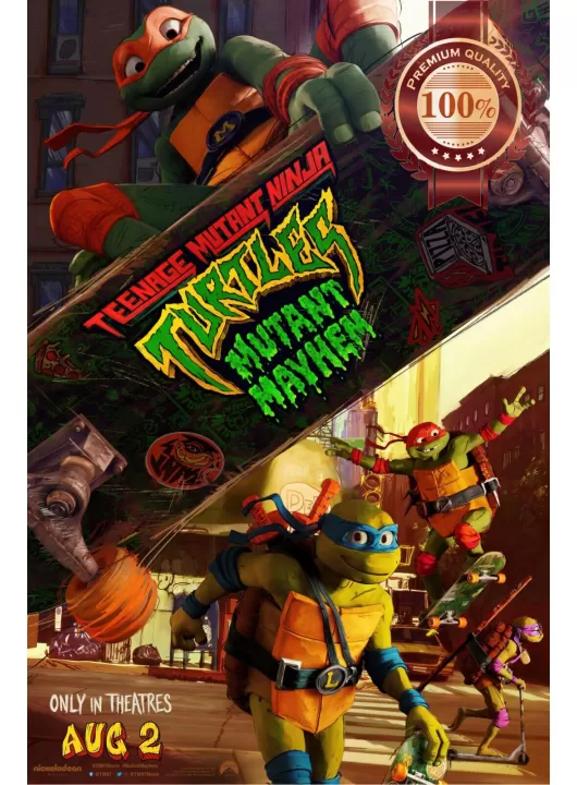 TEENAGE MUTANT NINJA TURTLES MUTANT MAYHEM MOVIE ART ANIME PRINT PREMIUM POSTER