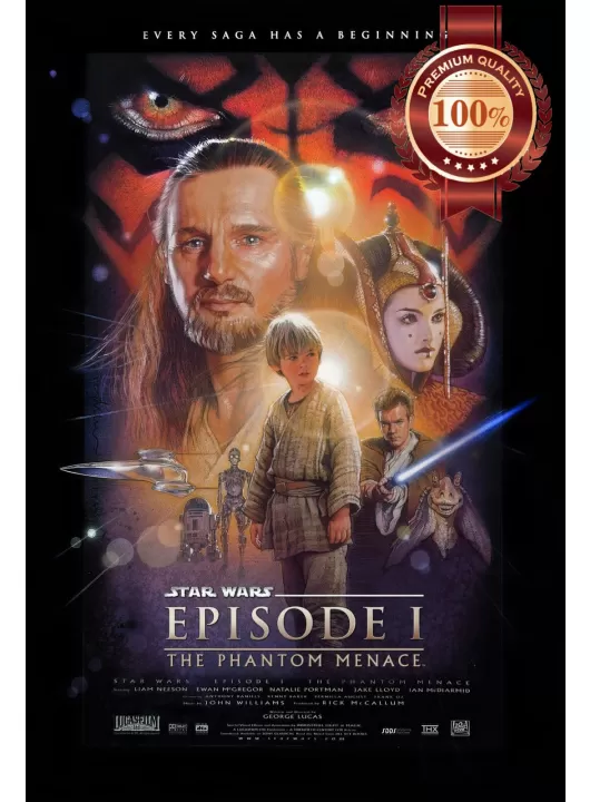 STAR WARS EP1 EPISODE 1 THE PHANTOM MENACE MOVIE ART PRINT PREMIUM POSTER