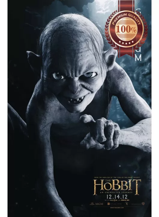 GOLLUM THE HOBBIT LORD OF THE RINGS CHARACTER CINEMA MOVIE PRINT PREMIUM POSTER GOLLUM THE HOBBIT LORD OF THE RINGS CHARACTER CINEMA MOVIE PRINT PREMIUM POSTER