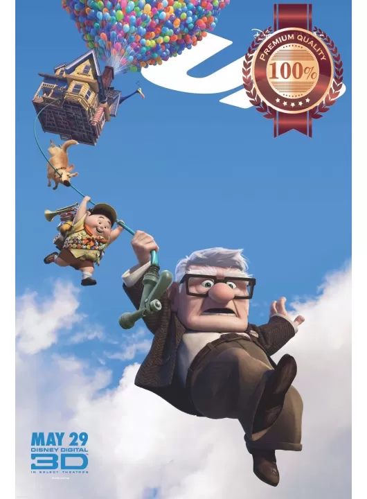 UP HOUSE DISNEY PIXAR 2009 ORIGINAL CINEMA FILM MOVIE PRINT PREMIUM POSTER