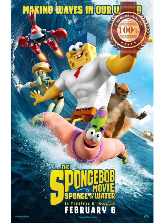 THE SPONGEBOB MOVIE SPONGE OUT OF WATER 2015 BOB ORIGINAL PRINT PREMIUM POSTER