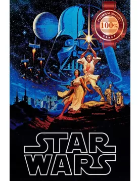 90x60 STAR WARS RETRO EPISODE IV A NEW HOPE 1977 WALL ART PICTURE PRINT POSTER