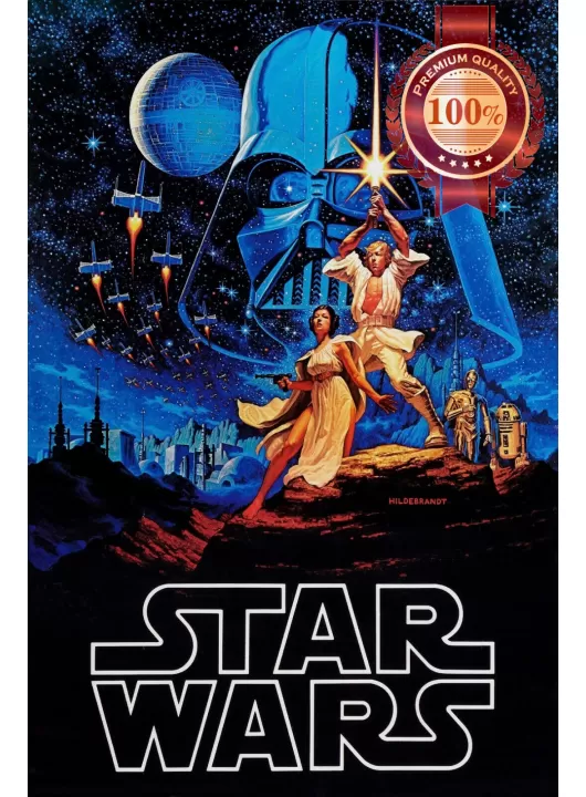 90x60 STAR WARS RETRO EPISODE IV A NEW HOPE 1977 WALL ART PICTURE PRINT POSTER