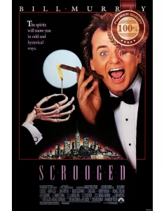 SCROOGED 1988 80s ORIGINAL OFFICIAL CINEMA MOVIE FILM PRINT PREMIUM POSTER